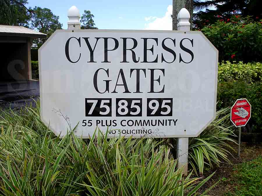 Cypress Gate Signage